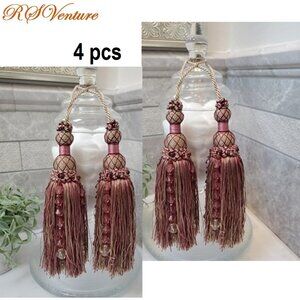 4 Curtain, Accent, Decorative Key Tassel